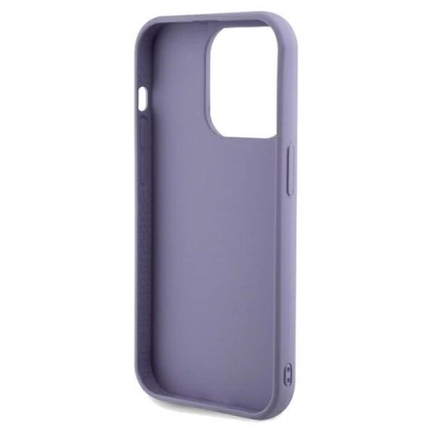 Etui Guess Sequin Script Metal na iPhone 14 Pro - fioletowe