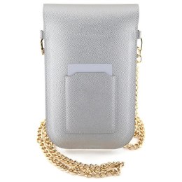 Torebka Hello Kitty Leather Metal Logo Chain - srebrna