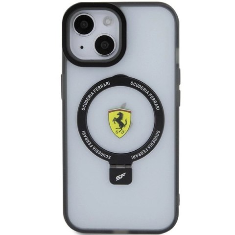 Etui Ferrari Ring Stand 2023 Collection MagSafe na iPhone 15 Plus / 14 Plus - czarne