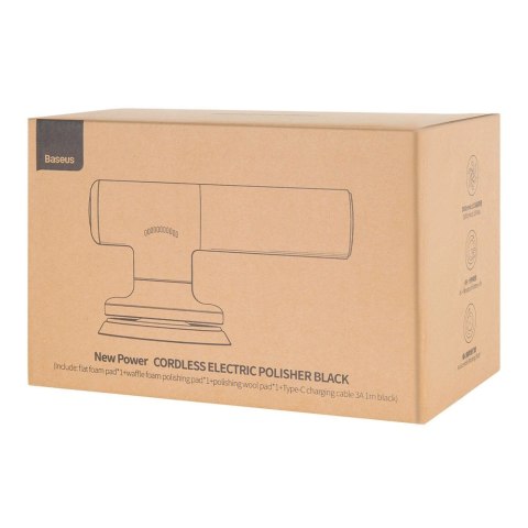 Baseus bezprzewodowa elektryczna maszyna polerska 30W 4000mAh czarna (CRDLQ-B01)