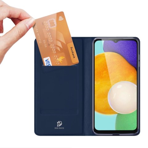 Dux Ducis Skin Pro etui Samsung Galaxy A14 4G / 5G pokrowiec z klapką portfel na kartę podstawka niebieskie