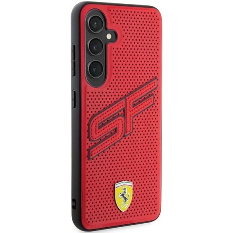 Etui Ferrari Big SF Perforated na Samsung Galaxy S24 - czerwone