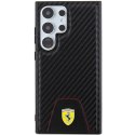 Etui Ferrari Carbon Stitched Bottom na Samsung Galaxy S24 Ultra - czarne