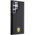 Etui Ferrari Carbon Stitched Bottom na Samsung Galaxy S24 Ultra - czarne
