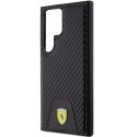 Etui Ferrari Carbon Stitched Bottom na Samsung Galaxy S24 Ultra - czarne