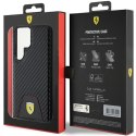 Etui Ferrari Carbon Stitched Bottom na Samsung Galaxy S24 Ultra - czarne