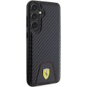 Etui Ferrari Carbon Stitched Bottom na Samsung Galaxy S24+ - czarne
