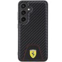 Etui Ferrari Carbon Stitched Bottom na Samsung Galaxy S24 - czarne