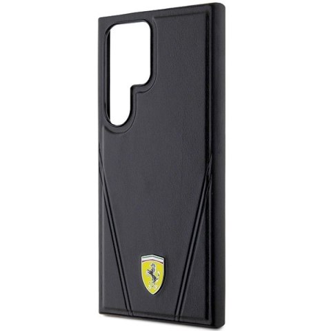 Etui Ferrari Hot Stamp V Lines MagSafe na Samsung Galaxy S24 Ultra - czarne