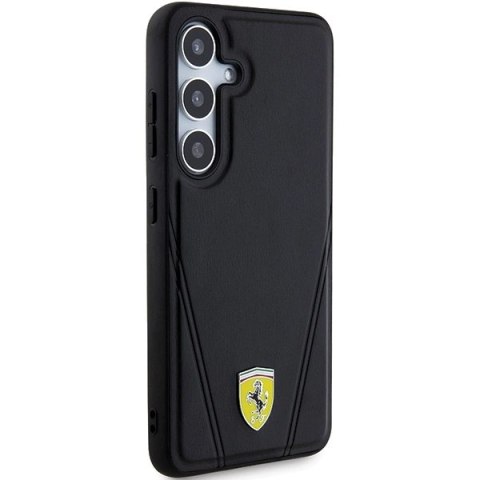 Etui Ferrari Hot Stamp V Lines MagSafe na Samsung Galaxy S24+ - czarne