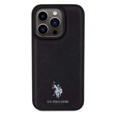 Etui U.S. Polo Assn. Yoke Pattern na iPhone 15 Pro - czarne