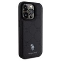 Etui U.S. Polo Assn. Yoke Pattern na iPhone 15 Pro - czarne