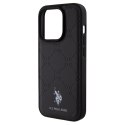 Etui U.S. Polo Assn. Yoke Pattern na iPhone 15 Pro - czarne