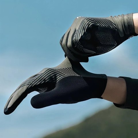 Rękawiczki rowerowe Rockbros 16110006002 amortyzujące rozmiar M - zielono-czarne