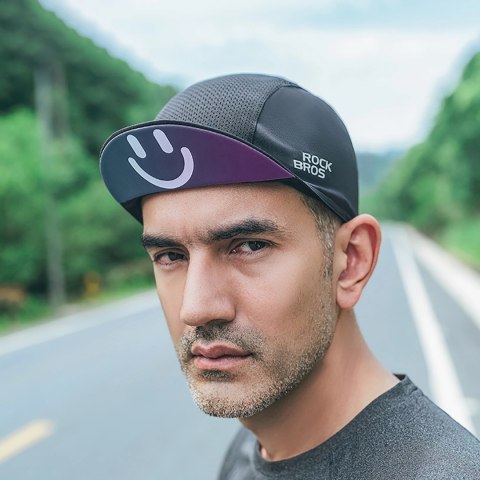 Czapka kolarska Rockbros 18230005001 z daszkiem - czarna