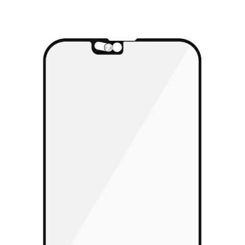 Szkło PanzerGlass E2E Microfracture antybakteryjne z osłoną aparatu z kryształem Swarovsky na iPhone 13 / 13 Pro - z czarną ramk