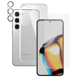 Zestaw PanzerGlass Bundle 3in1 etui przezroczyste + folia + osłona aparatu do Samsung Galaxy S23