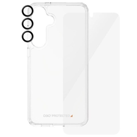 Zestaw PanzerGlass Bundle 3in1 etui przezroczyste + folia + osłona aparatu do Samsung Galaxy S24+
