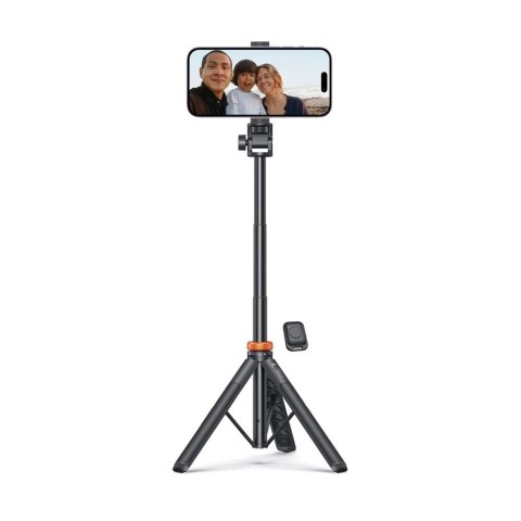 Selfie stick Tech-Protect L03S Bluetooth z pilotem, tripodem do 148cm i głowicą 180 - czarny