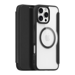 Etui Dux Ducis Skin X Pro na iPhone 16 Pro z MagSafe i klapką - czarne