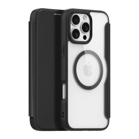 Etui Dux Ducis Skin X Pro na iPhone 16 Pro z MagSafe i klapką - czarne