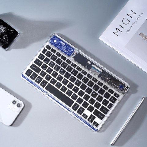 Klawiatura Dux Ducis Keyboard (CK Series) bezprzewodowa do laptopa / tabletu / telefonu - przezroczysta