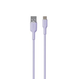 Kabel Puro Soft USB-A - USB-C 1,5m - fioletowy