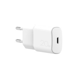 Ładowarka sieciowa Puro White 20W Power Delivery USB-C - biała