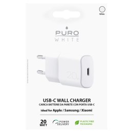 Ładowarka sieciowa Puro White 20W Power Delivery USB-C - biała