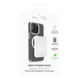 Powerbank Puro Slim Power Mag 4200mAh z MagSafe USB-C - biały