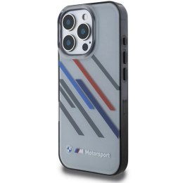 Etui BMW Motosport IML Random Stripes na iPhone 16 Pro Max - szare