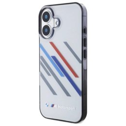 Etui BMW Motosport IML Random Stripes na iPhone 16 - szare