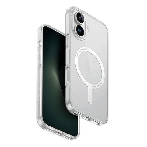 Etui UNIQ Clario Magclick Charging z MagSafe na iPhone 16 - przezroczyste