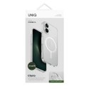 Etui UNIQ Clario Magclick Charging z MagSafe na iPhone 16 - przezroczyste