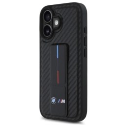 Etui BMW M Grip Stand Smooth and Carbon na iPhone 16 - czarne