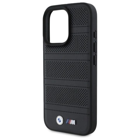 Etui BMW M Perforated And Stitched Line MagSafe na iPhone 16 Pro Max - czarne