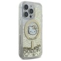 Etui Hello Kitty Liquid Glitter Fever MagSafe na iPhone 16 Pro Max - złote
