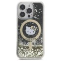 Etui Hello Kitty Liquid Glitter Fever MagSafe na iPhone 16 Pro - złote