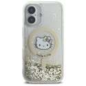 Etui Hello Kitty Liquid Glitter Fever MagSafe na iPhone 16 - złote