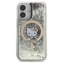 Etui Hello Kitty Liquid Glitter Fever MagSafe na iPhone 16 - złote