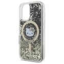 Etui Hello Kitty Liquid Glitter Fever MagSafe na iPhone 16 - złote