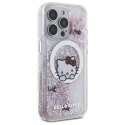 Etui Hello Kitty Liquid Glitter Sweet Kitty Bows MagSafe na iPhone 16 Pro Max - białe