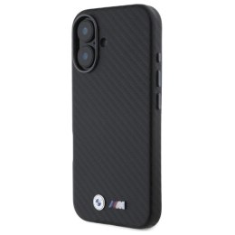 Etui BMW Carbon Wrapped Metal na iPhone 16 - czarne