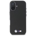 Etui BMW Carbon Wrapped Metal na iPhone 16 - czarne