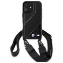 Etui BMW M Edition Carbon Stripe & Strap na iPhone 16 Plus - czarne