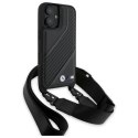 Etui BMW M Edition Carbon Stripe & Strap na iPhone 16 Plus - czarne