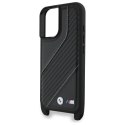 Etui BMW M Edition Carbon Stripe & Strap na iPhone 16 Plus - czarne