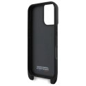 Etui BMW M Edition Carbon Stripe & Strap na iPhone 16 Plus - czarne