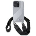 Etui BMW M Edition Carbon Stripe & Strap na iPhone 16 Pro Max - szare