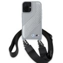 Etui BMW M Edition Carbon Stripe & Strap na iPhone 16 - szare